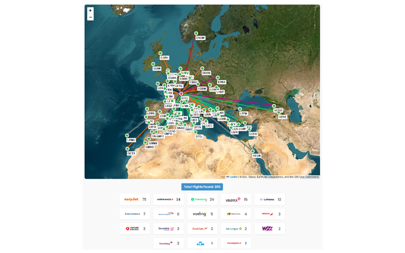 Route Finder Interface